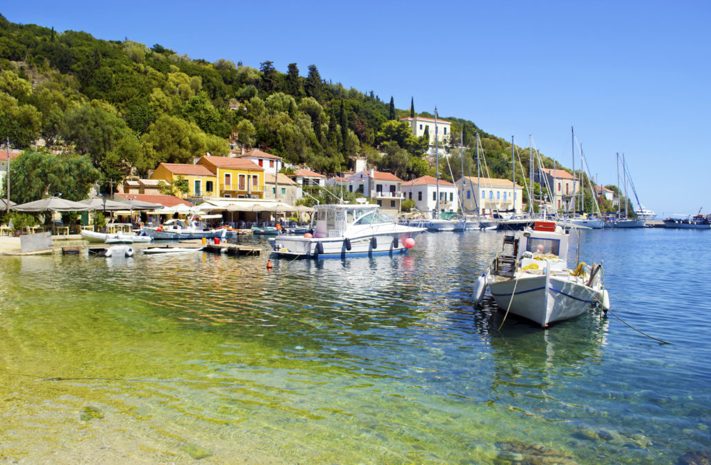 ithaka griekenland Haven van Kioni op Ithaka, Griekenland