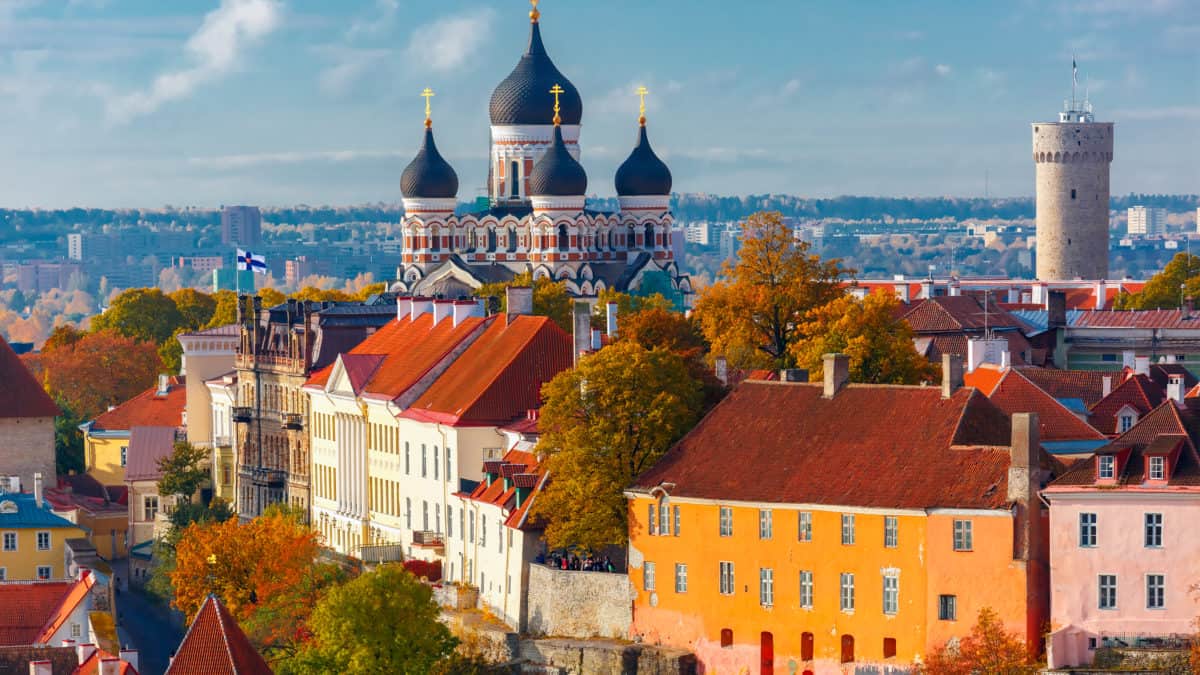 De oude stad van Tallinn in Estland, Baltische Staten