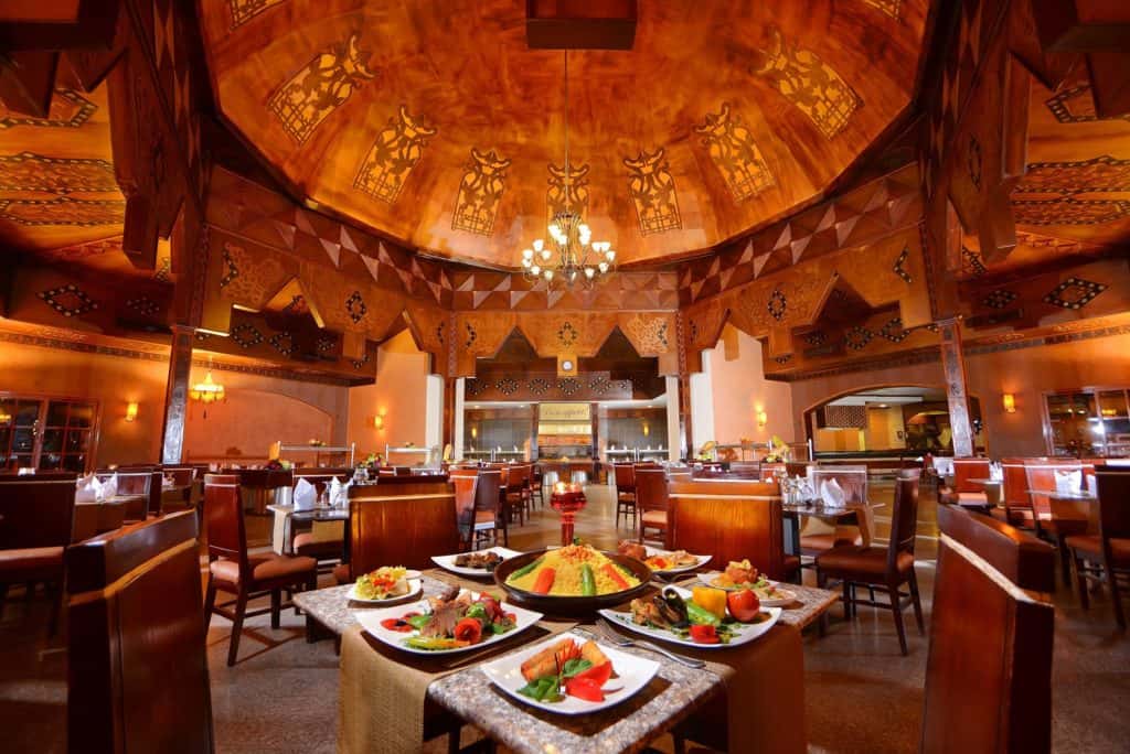 Restaurant van Jungle Aqua Park in Hurghada, Rode Zee, Egypte
