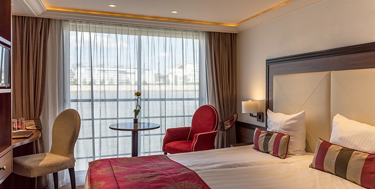 slaapkamer hut ms william shakespeare Slaapkamer van hut op Cruiseschip MS William Shakespeare