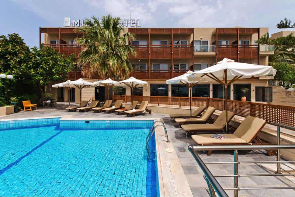 Minos Hotel in Rethymnon, Kreta, Griekenland