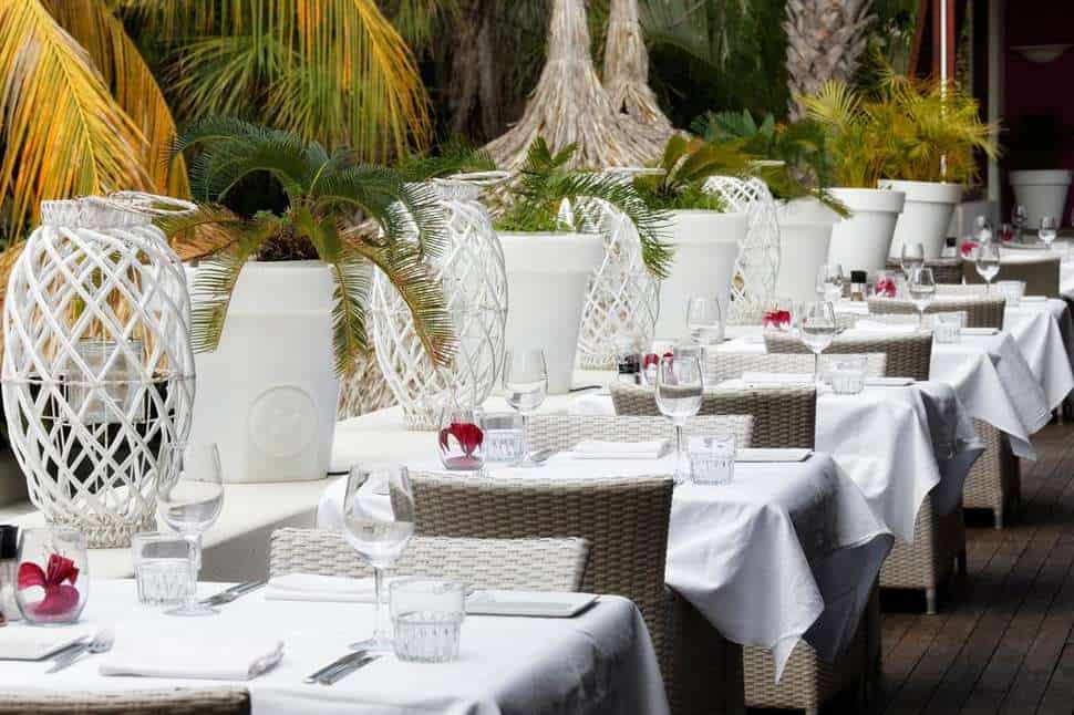 Restaurant van Papagayo Beach Resort in Jan Thiel Baai, Curaçao, Curaçao