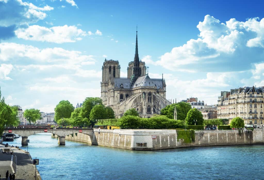 uitzicht notre dame parijs frankrijk Uitzicht op de Notre Dame in Parijs, Frankrijk