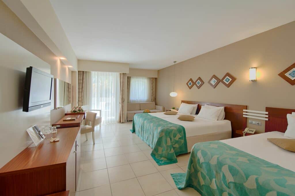 hotelkamer kamelya k club in colakli antalya turkije Hotelkamer van Kamelya K Club in Colakli, Antalya, Turkije