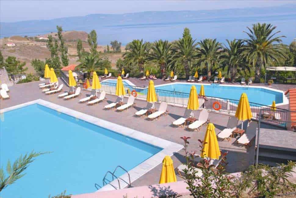 Zwembaden van Sunrise Resort Hotel in Molyvos, Lesbos, Griekenland