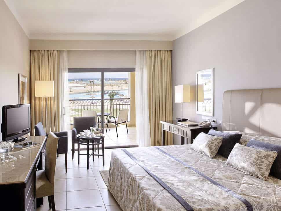 hotelkamer jaz aquamarine resort in hurghada rode zee egypte Hotelkamer van Jaz Aquamarine Resort in Hurghada, Rode Zee, Egypte