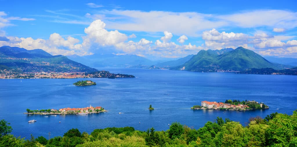 LAgo Maggiore italie Italiaanse meren: uitzicht over het Lago Maggiore