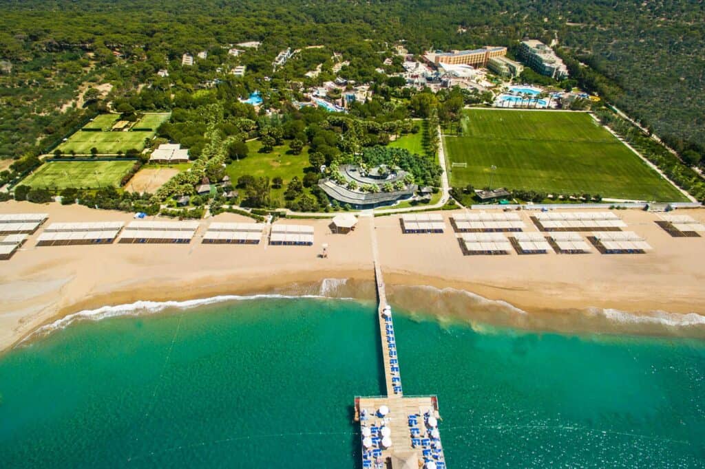 Ligging van Blue Waters Club & Resort in Side, Turkse Rivièra, Turkije