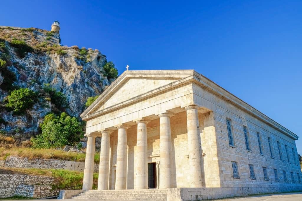 tempel van artemis corfu griekenland Tempel van Artemis op Corfu in Griekenland