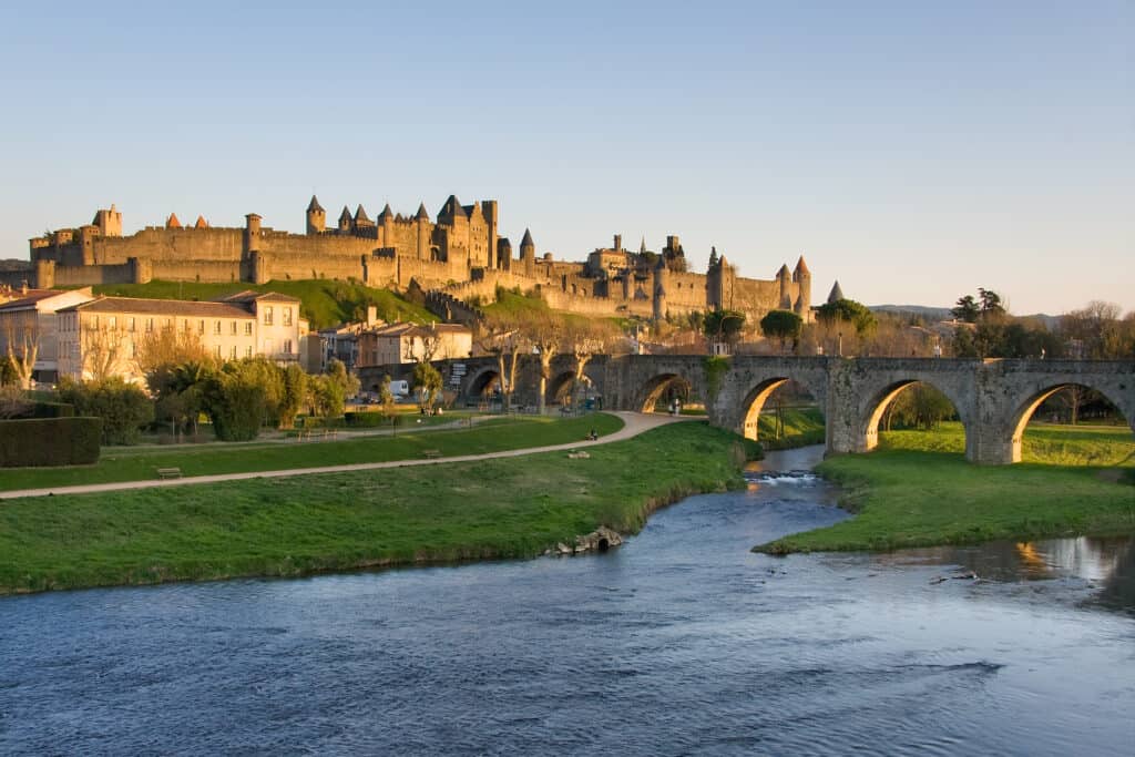 uitzicht carcassonne frankrijk Uitzicht op Carcassonne in Frankrijk