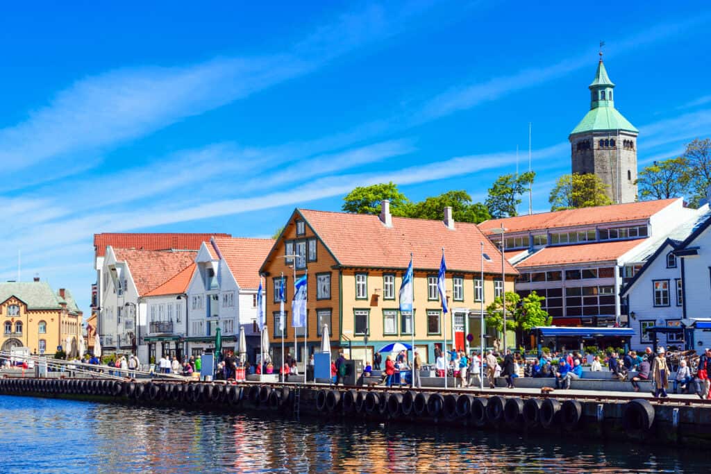 centrum haven stavanger noorwegen Centrum en haven van Stavanger in Noorwegen