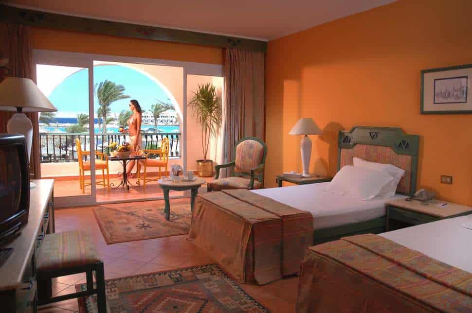 Hotelkamer van Arabia Azur Beach Resort in Hurghada, Rode Zee, Egypte