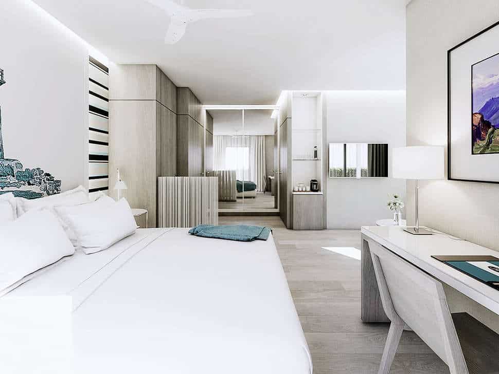 Hotelkamer van Elba Lanzarote Royal Village Resort in Playa Blanca, Lanzarote, Spanje