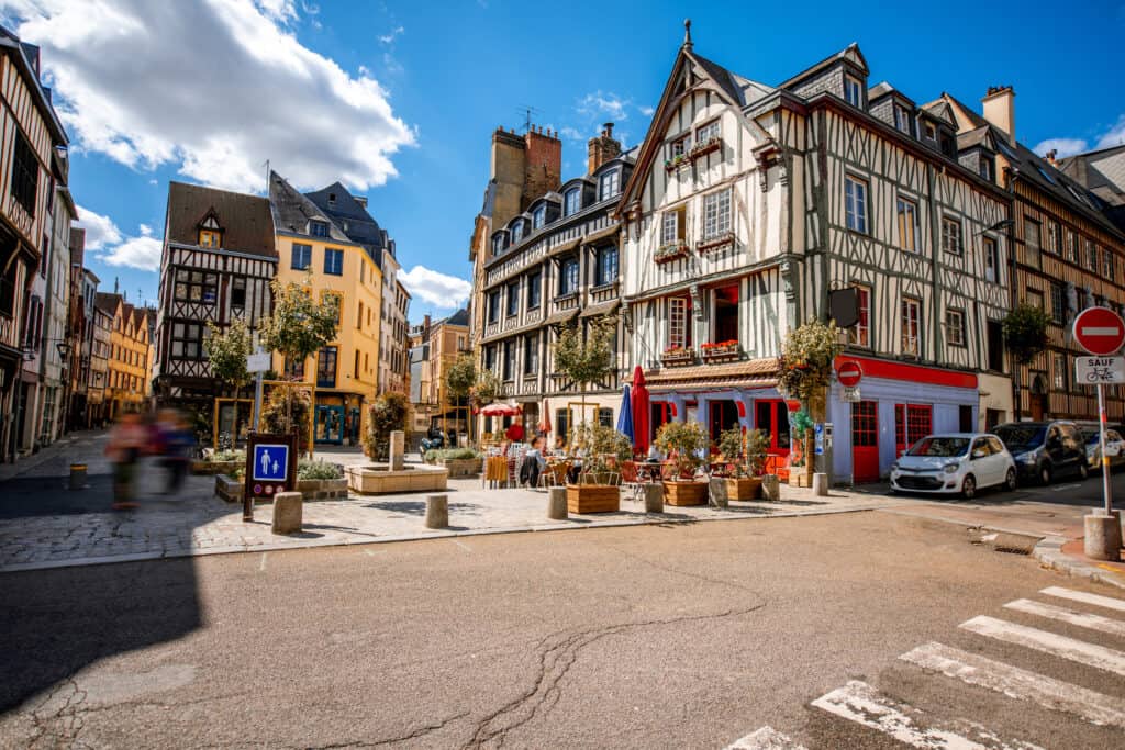 rouen frankrijk Stadsplein in Rouen, Frankrijk