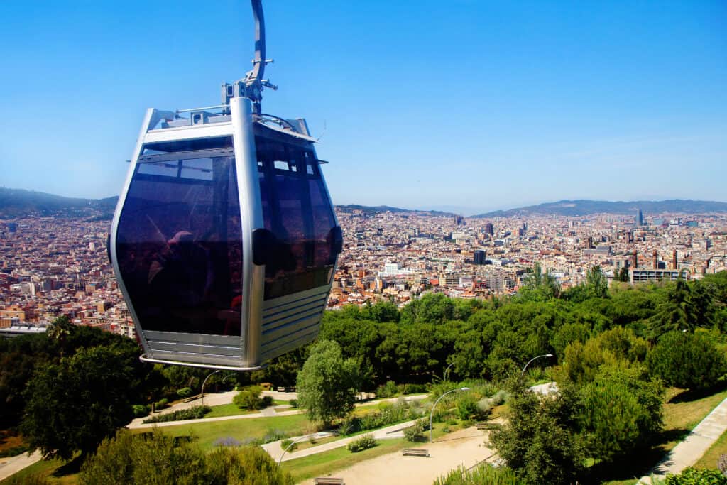 kabelbaan montjuic barcelona Kabelbaan naar de Montjuic in Barcelona