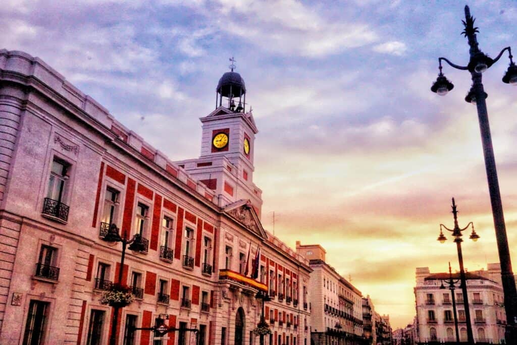 klok madrid Klok van de Puerta de Sol in Madrid
