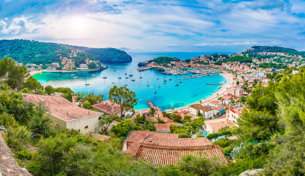strand balearen spanje Porte de Soller strand op Mallorca, Balearen