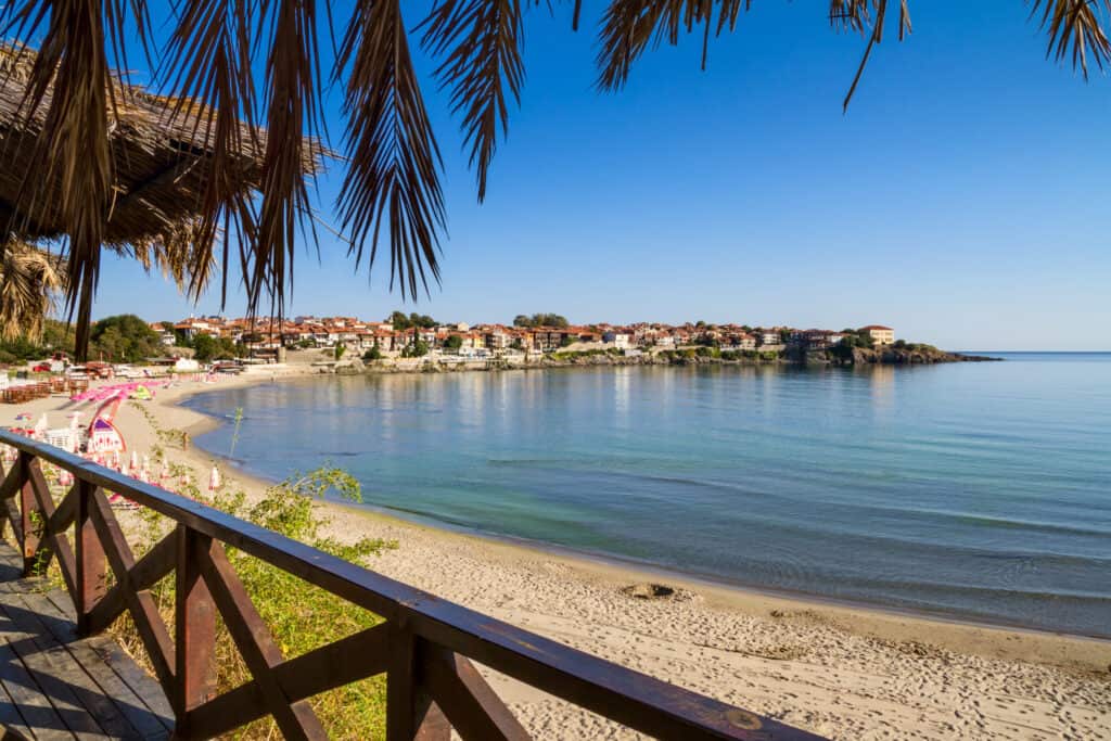 strand sunny beach bulgarije Strand van Sunny Beach in Bulgarije
