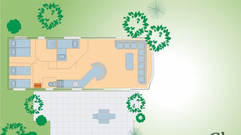 plattegrond chalet Plattegrond van het chalet