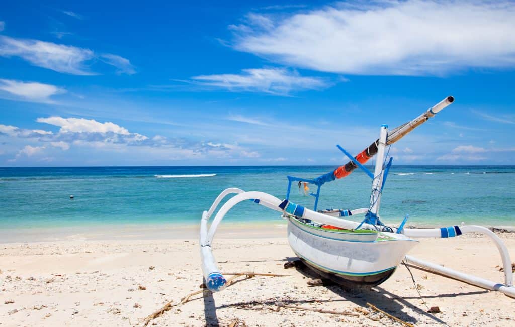 boot gili trawangan Boot op het strand van Gili Trawangan