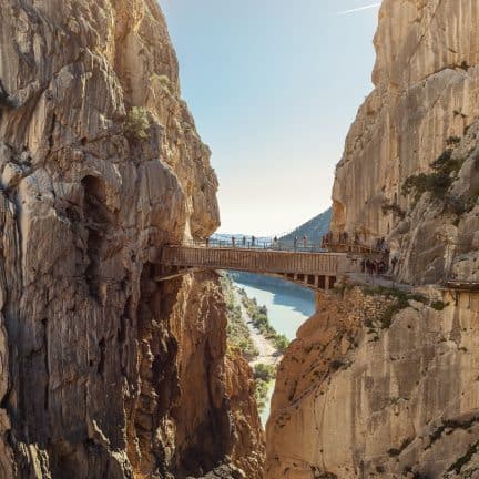 Wandelen over de Caminito del Rey in Andalusië