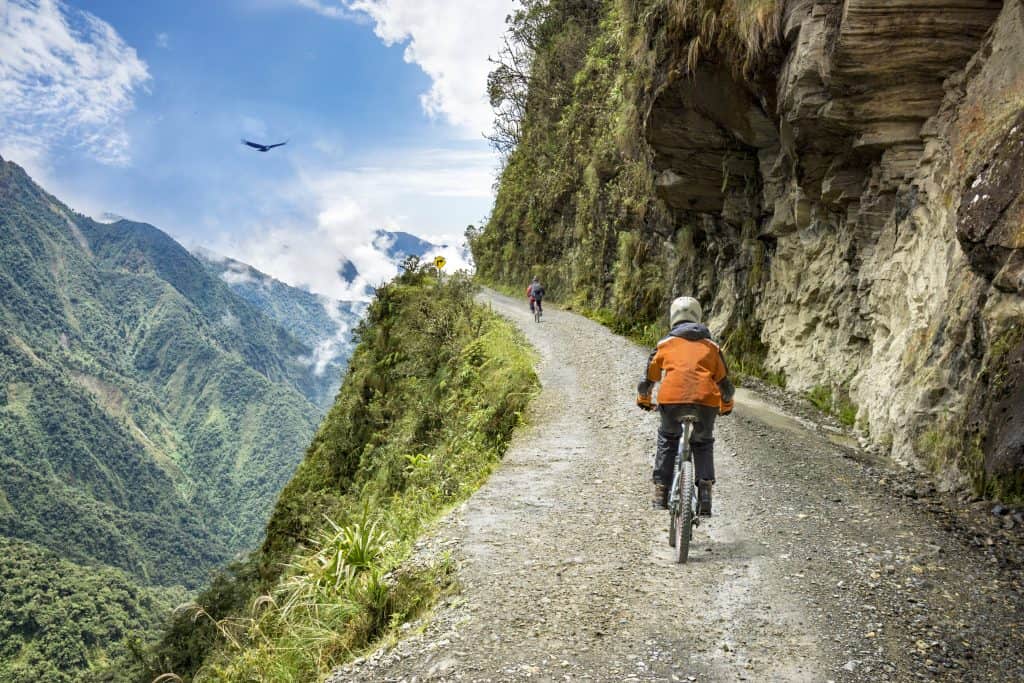 fietsen death road bolivia Fietsen op de Death road in Bolivia