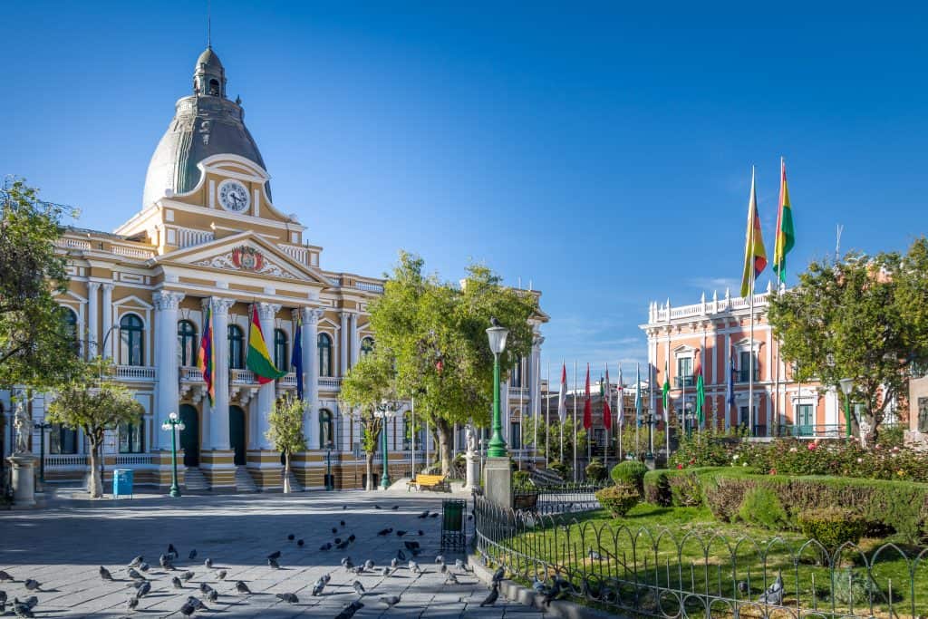 la paz bolivia Plaza Murillo in La Paz, Bolivia