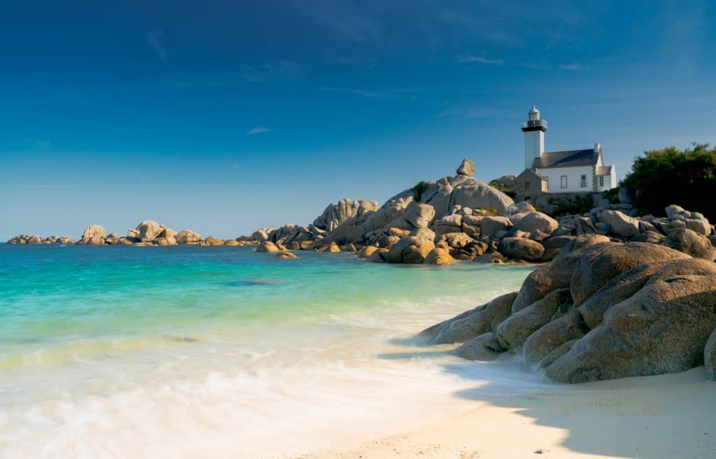 vuurtoren bretagne frankrijk Vuurtoren Pontusval in Bretagne