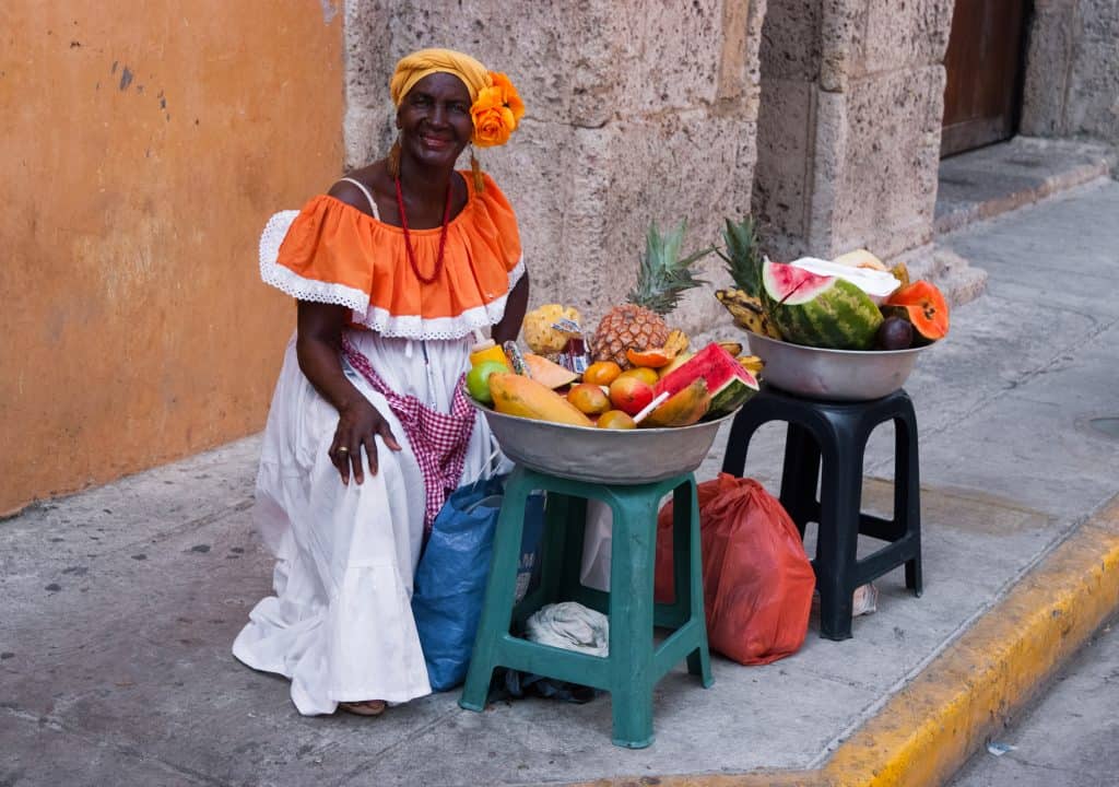 fruitverkoopster of palenqueras cartagena fruitverkoopster of palenqueras in Cartagena