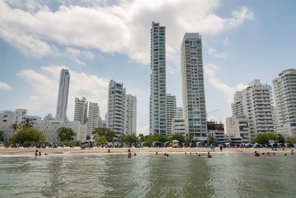 strand bocagrande cartagena Strand van Bocagrande