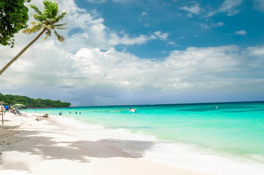 strand playa blanca baru colombia Strand van Playa Blanca op Baru in Colombia
