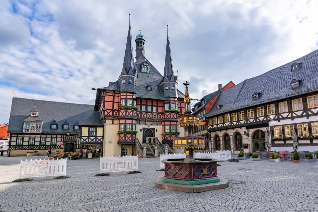 centrum wernigerode saksen anhalt duitsland Centrum van Wernigerode in Saksen-Anhalt, Duitsland