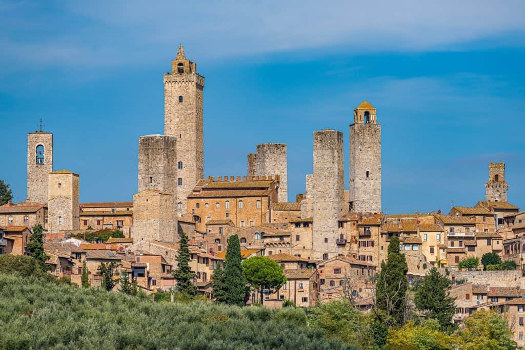 uitzicht torens san gimignano Uitzicht over de torens van San Gimignano