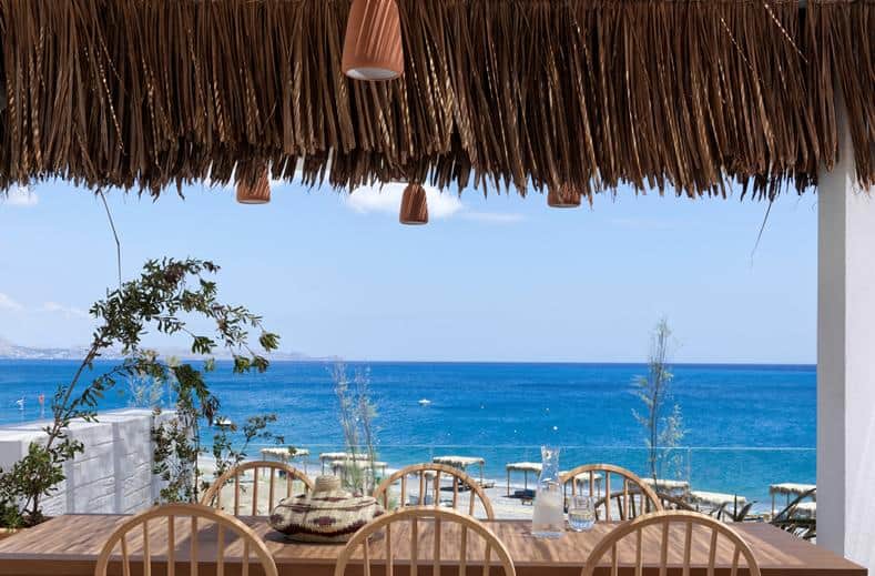 uitzicht zee rhodos griekenland Uitzicht over zee op Rhodos, Griekenland