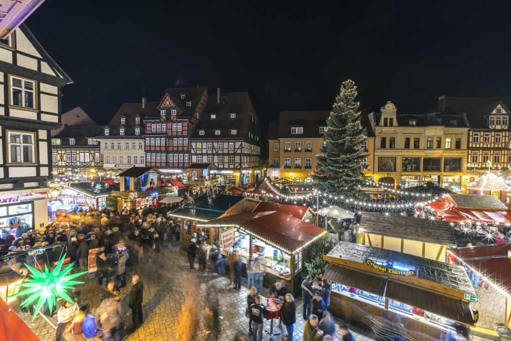 kerstmarkt van Quedlinburg in Duitsland