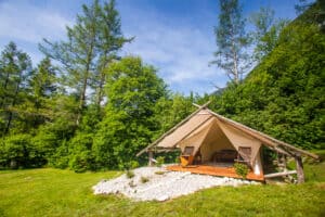 Glamping tent in Slovenië
