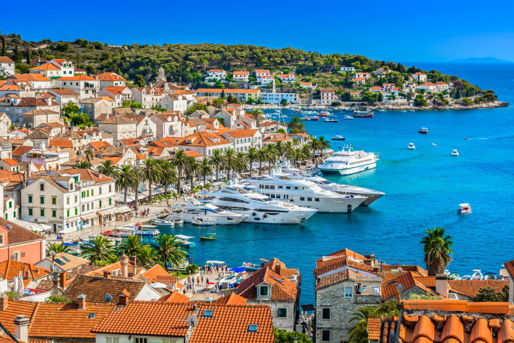 uitzicht op hvar in kroatie Uitzicht op Hvar in Kroatië