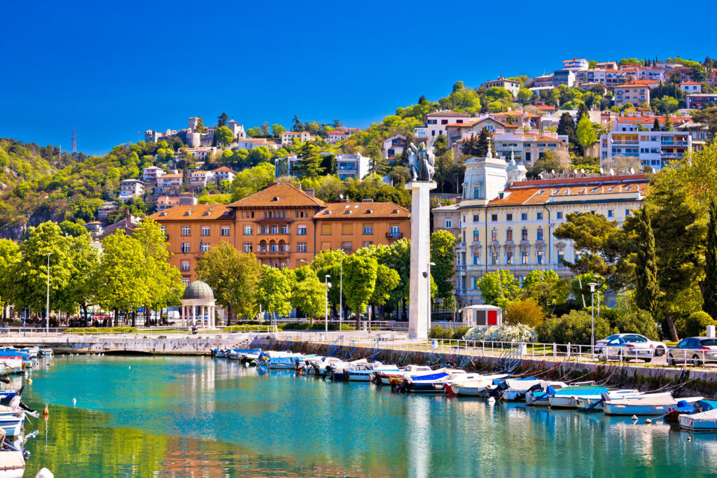 uitzicht op rijeka in kroatie Uitzicht op Rijeka in Kroatië