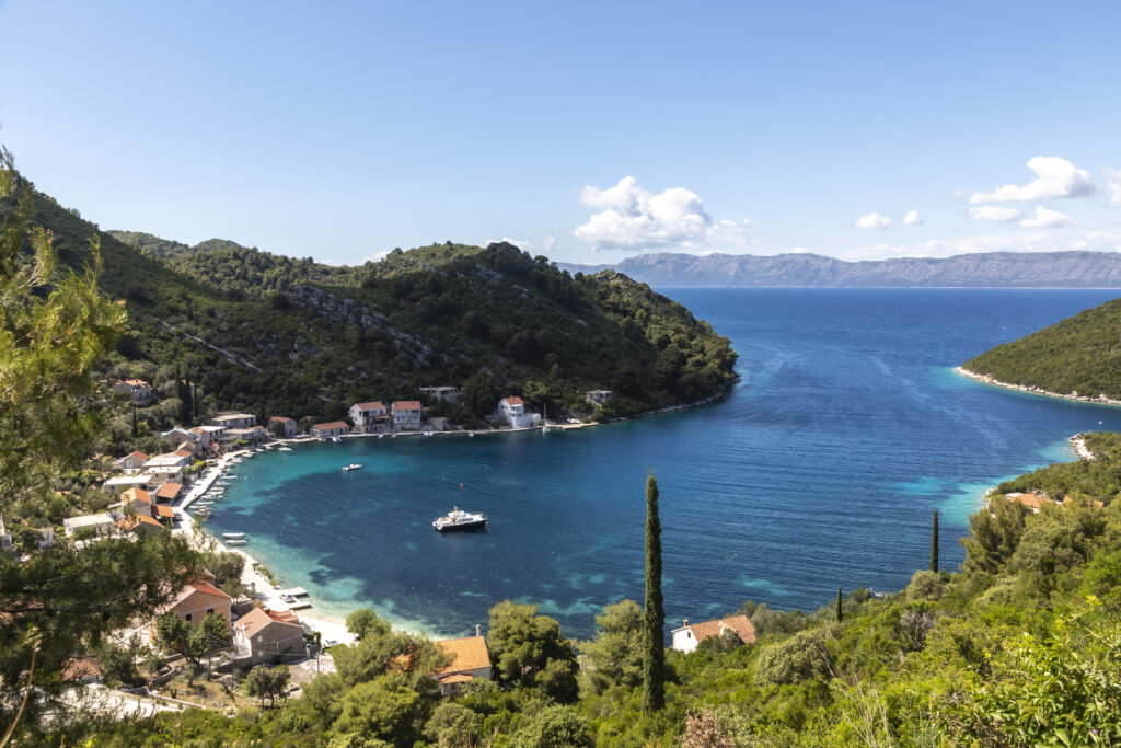 uitzicht over mljet in kroatie Uitzicht over Mljet in Kroatië